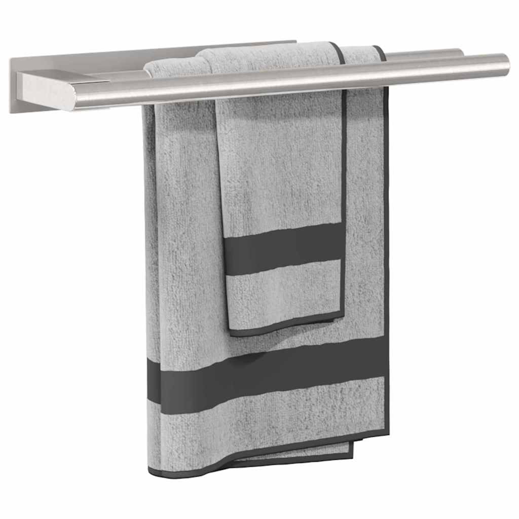 Wall-Mounted Towel Holder 40 cm – Brushed Stainless Steel Bathroom Rack