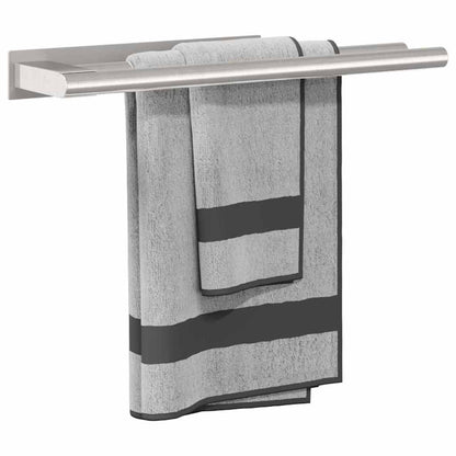 Wall-Mounted Towel Holder 40 cm – Brushed Stainless Steel Bathroom Rack