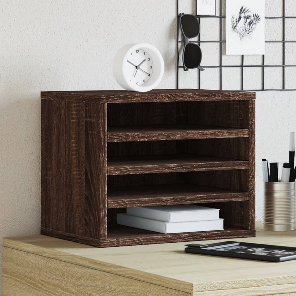 Desk Organizer 36 x 26 x 29.5 cm – Engineered Wood Office Storage (Sonoma Oak Finish)