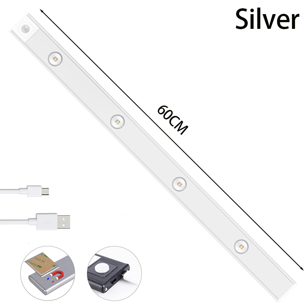 USB Rechargeable Motion Sensor LED Light – Ultra-Thin Wireless Cabinet & Wardrobe Light