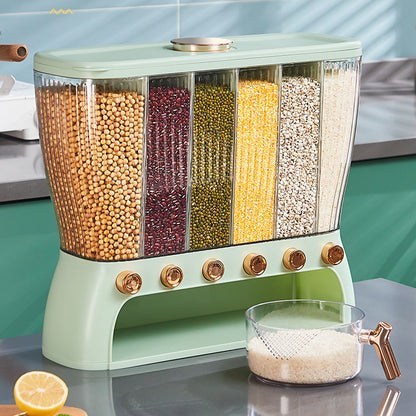 Grain Storage Box with Compartments – Nordic Style Food Organizer